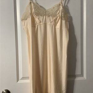 Elegant Cream Lace Slip Dress
